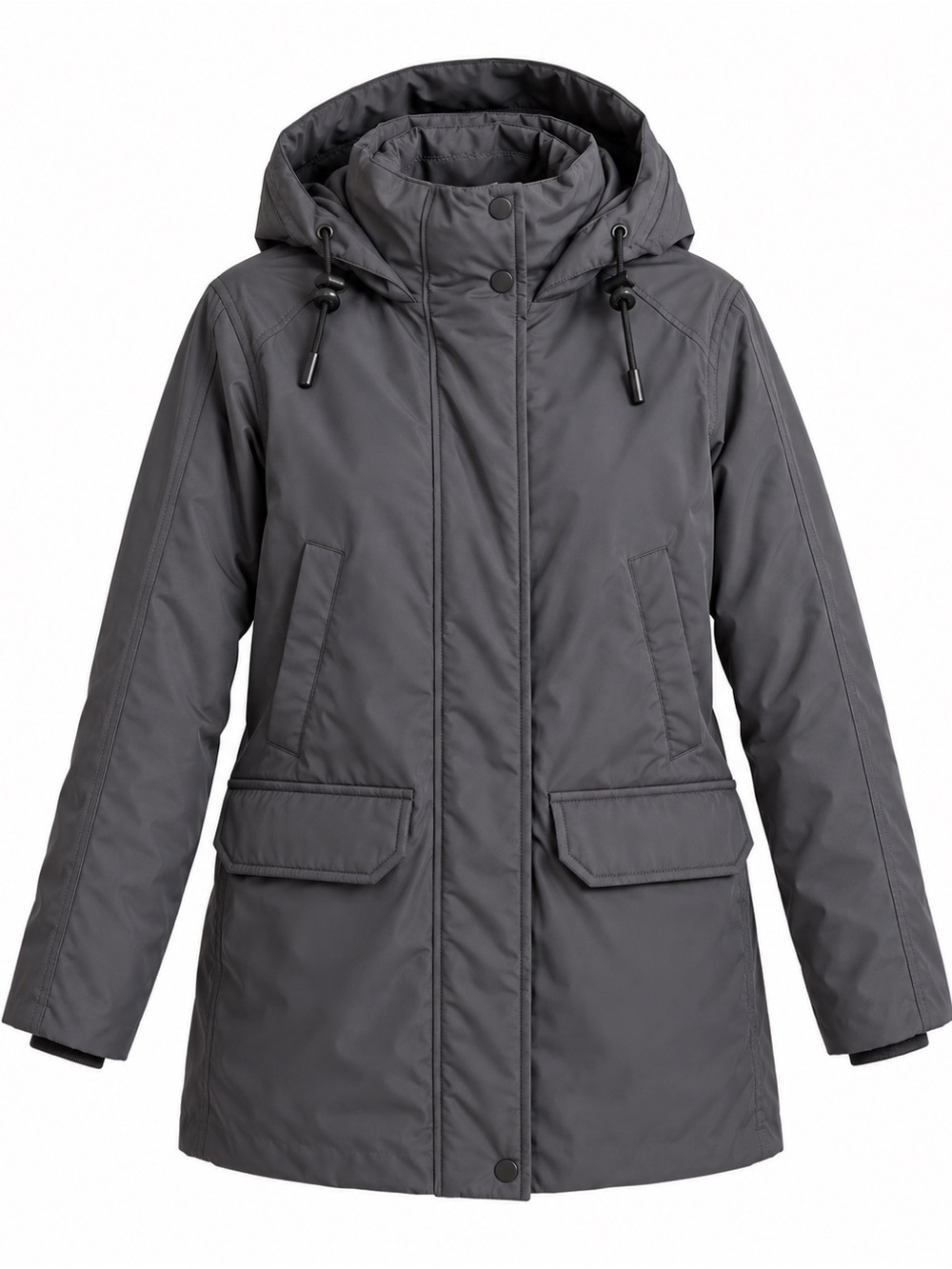 Everlane ReNew Charcoal Hooded Insulated Parka – Women’s XS